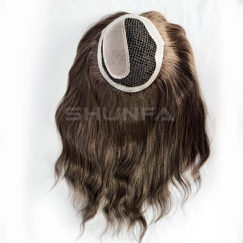 Sft-2402KTD Customized-made-fish-net-microline-hair-piece.webp